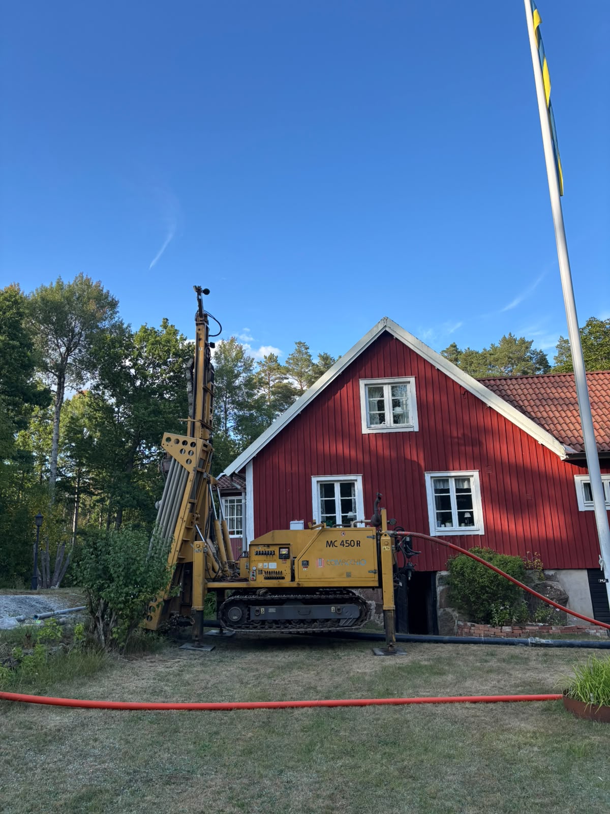 Borrigg MC 450R i arbete utanför Karlskrona